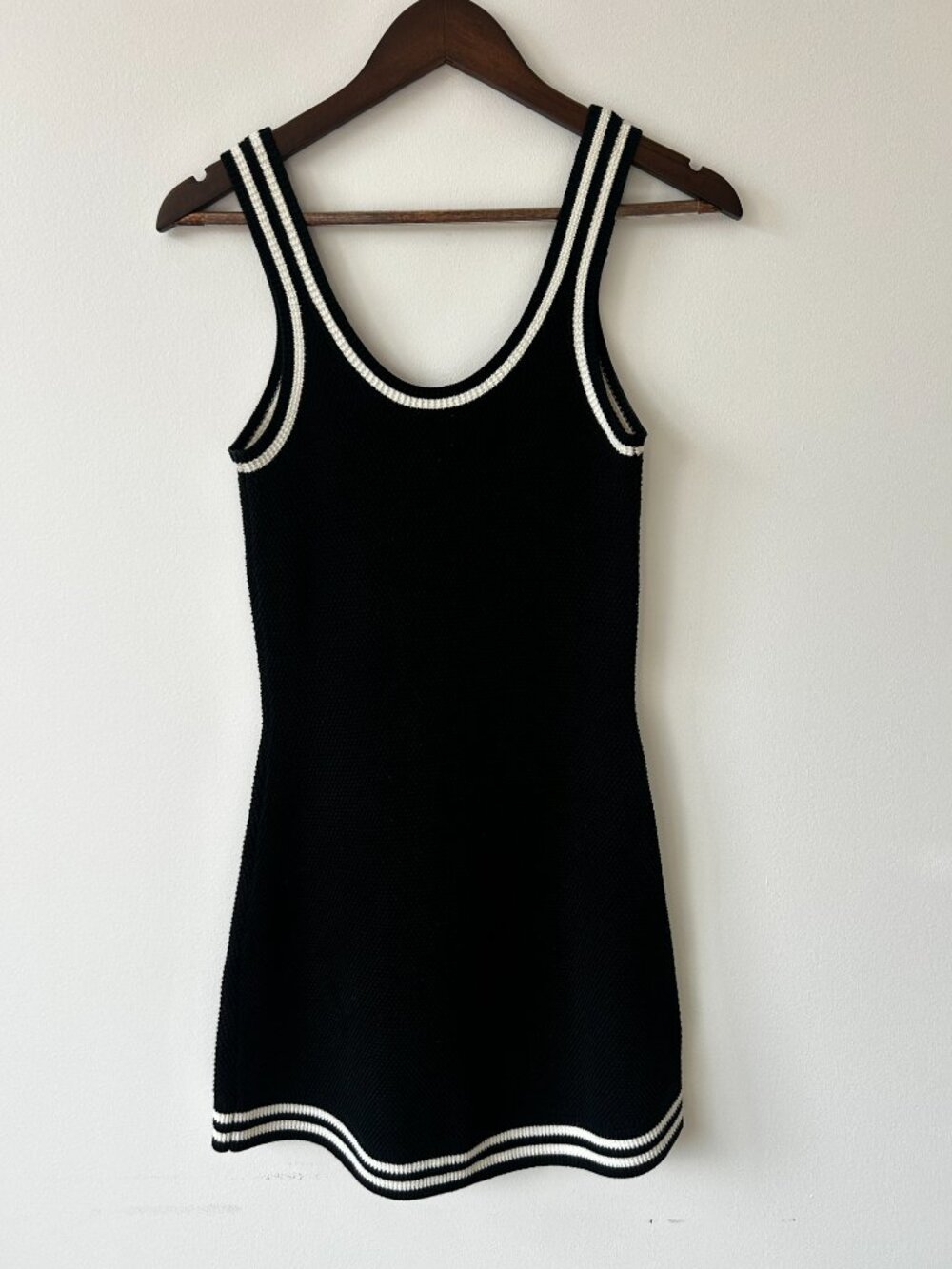 ALO - Tennis Club Sweater Knit Dress - Size: Small / Color: Black & White - Picture 3 of 6